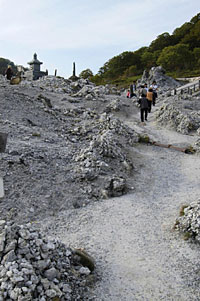 cairns built by visitors