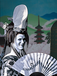 Shinichi Yashiro plays the phantom in 'Kabukiza no Kaijin'