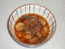 bowl of nikujaga (meat-and-potato stew), which is Maizuru's official dish