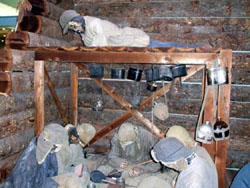 An exhibition showing Japanese POWs in Siberia at Maizuru Repatriation Museum