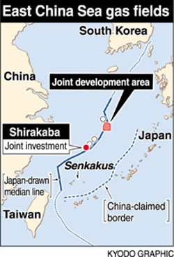 Map of East China oil fields