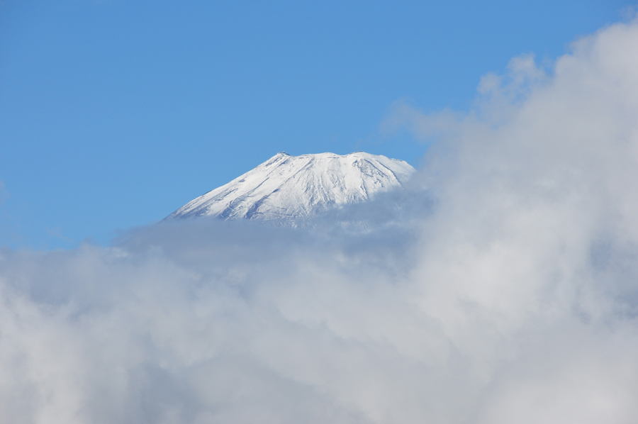 Mount Fuji above the clouds
