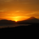 Sunset from Sagami Bay, Tsujido, Kanagawa Pref.