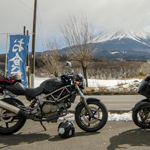 Motorcycles and Mount Fuji