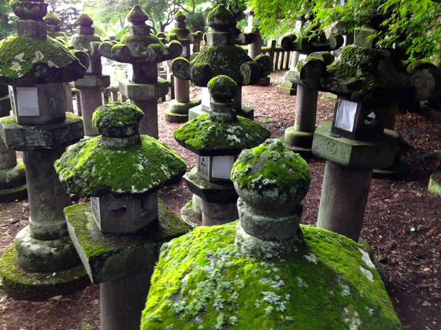 Forest of lanterns at Onsenji, Suwa, Nagano Pref.