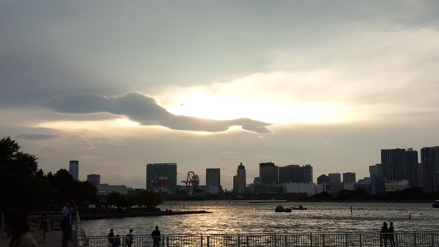 A dragon appears in Odaiba, Tokyo