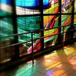 Stained glass, Haijima Station, Tokyo