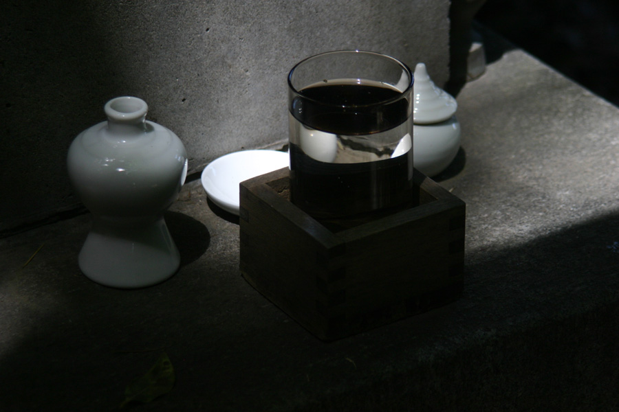Altar with sake