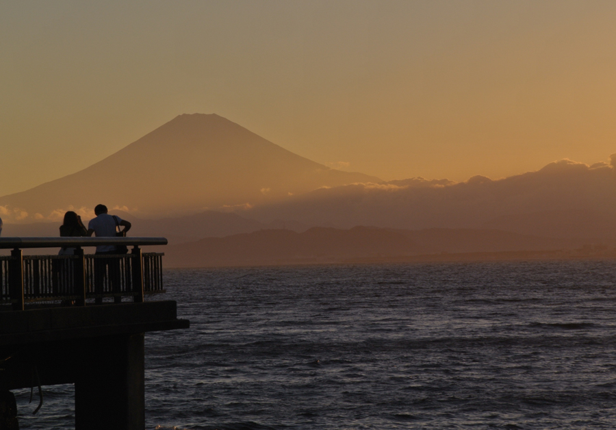 Mount Fuji from Enoshima, Kanagawa Pref.