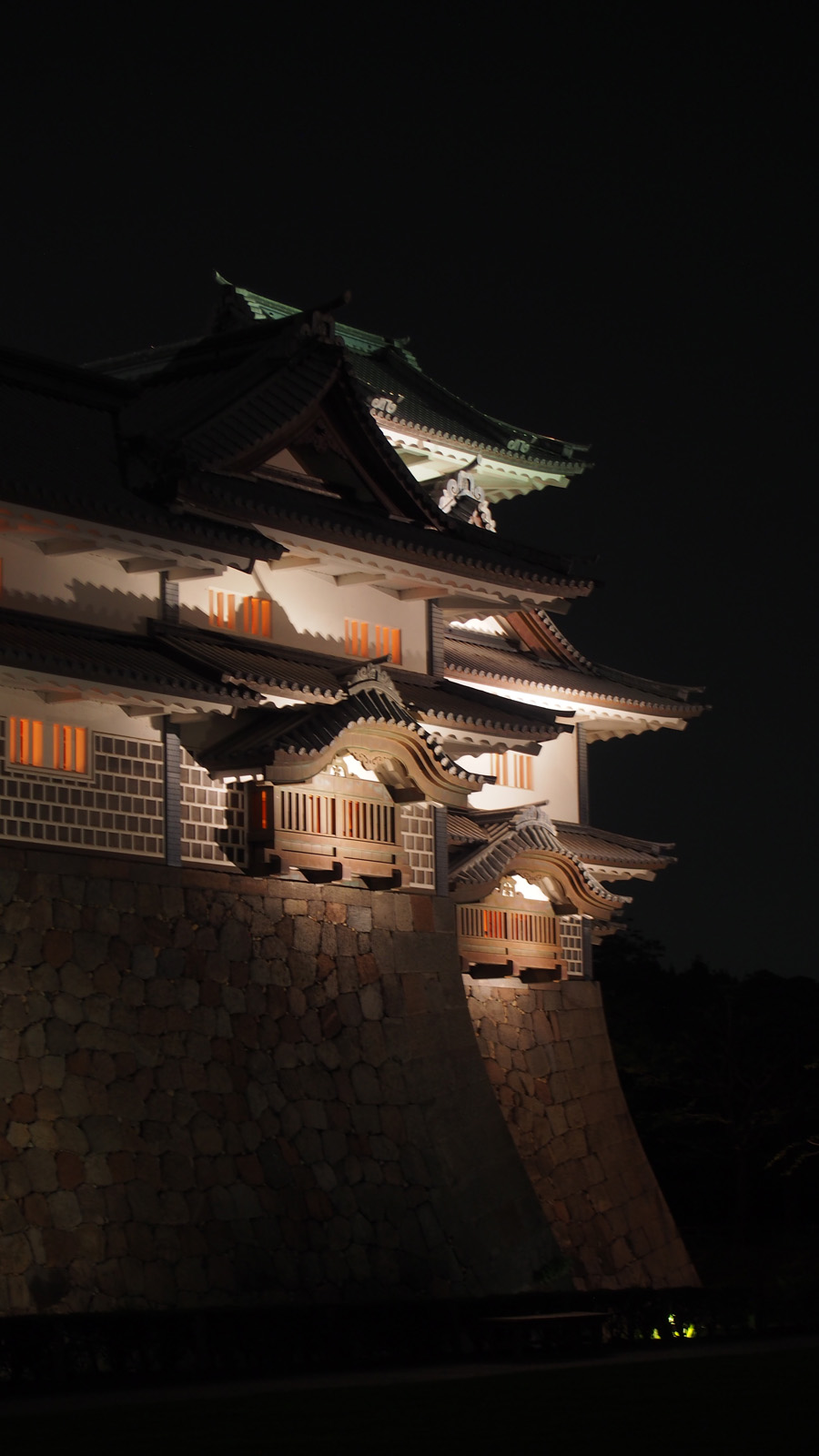 Twilight of Kanazawa Castle, Ishikawa Pref.