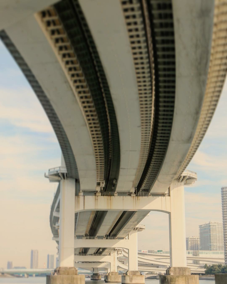 A different view of the Rainbow Bridge, Tokyo