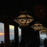 Paradox of light: Down goes the sun and up comes the light, Kiyomizu-dera Temple, Kyoto