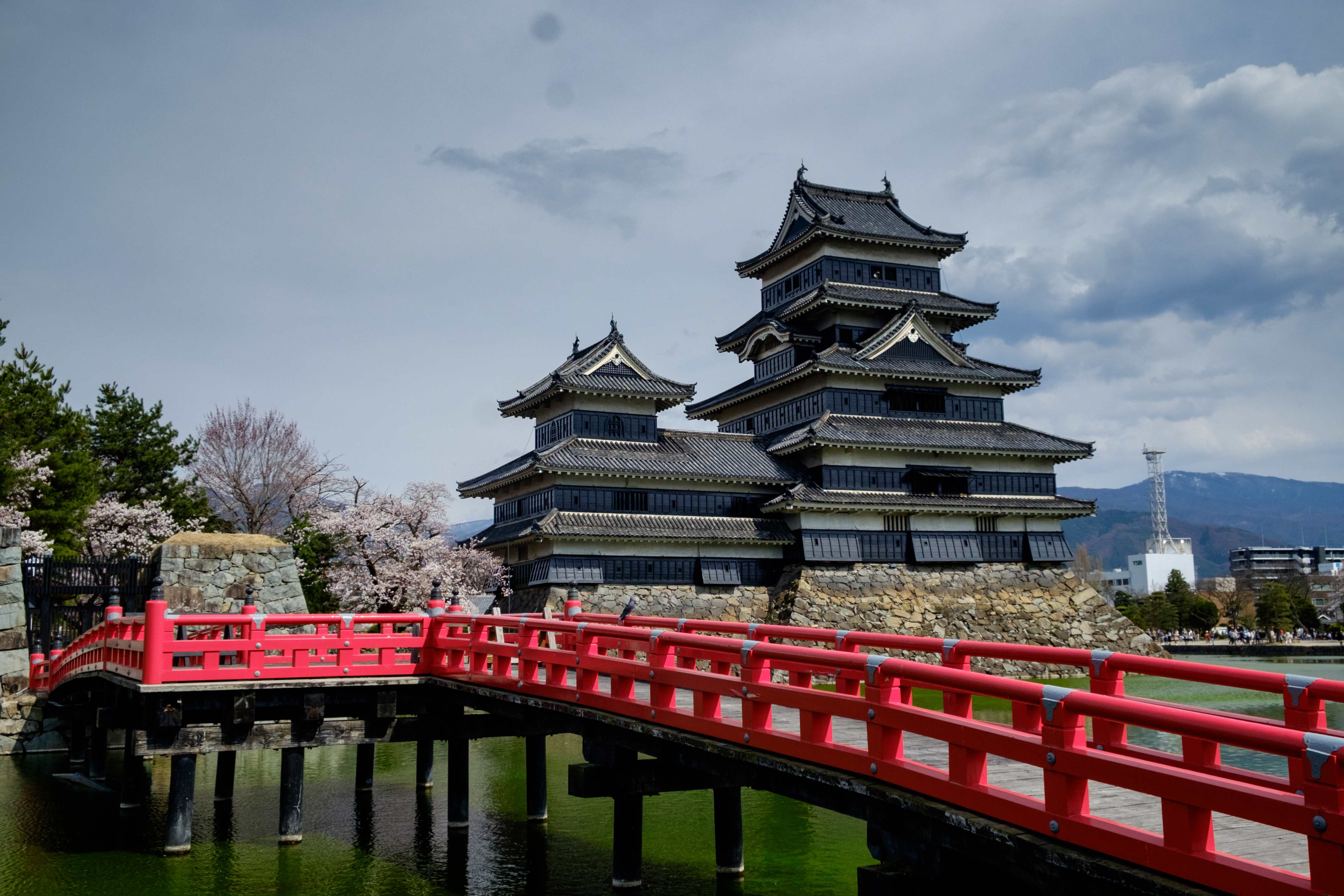Matsumoto Castle is known as the "Crow Castle" because of its black color, Nagano Pref.
