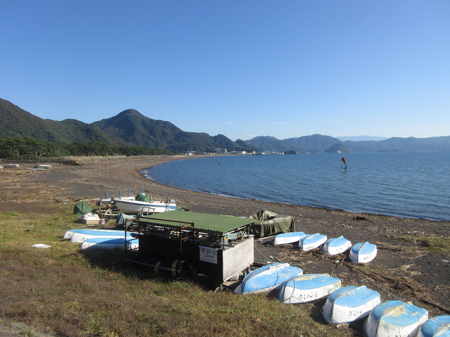 Rental shop for boats and dinghies on a beach, Numazu, Shizuoka Pref.