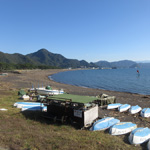Rental shop for boats and dinghies on a beach, Numazu, Shizuoka Pref.