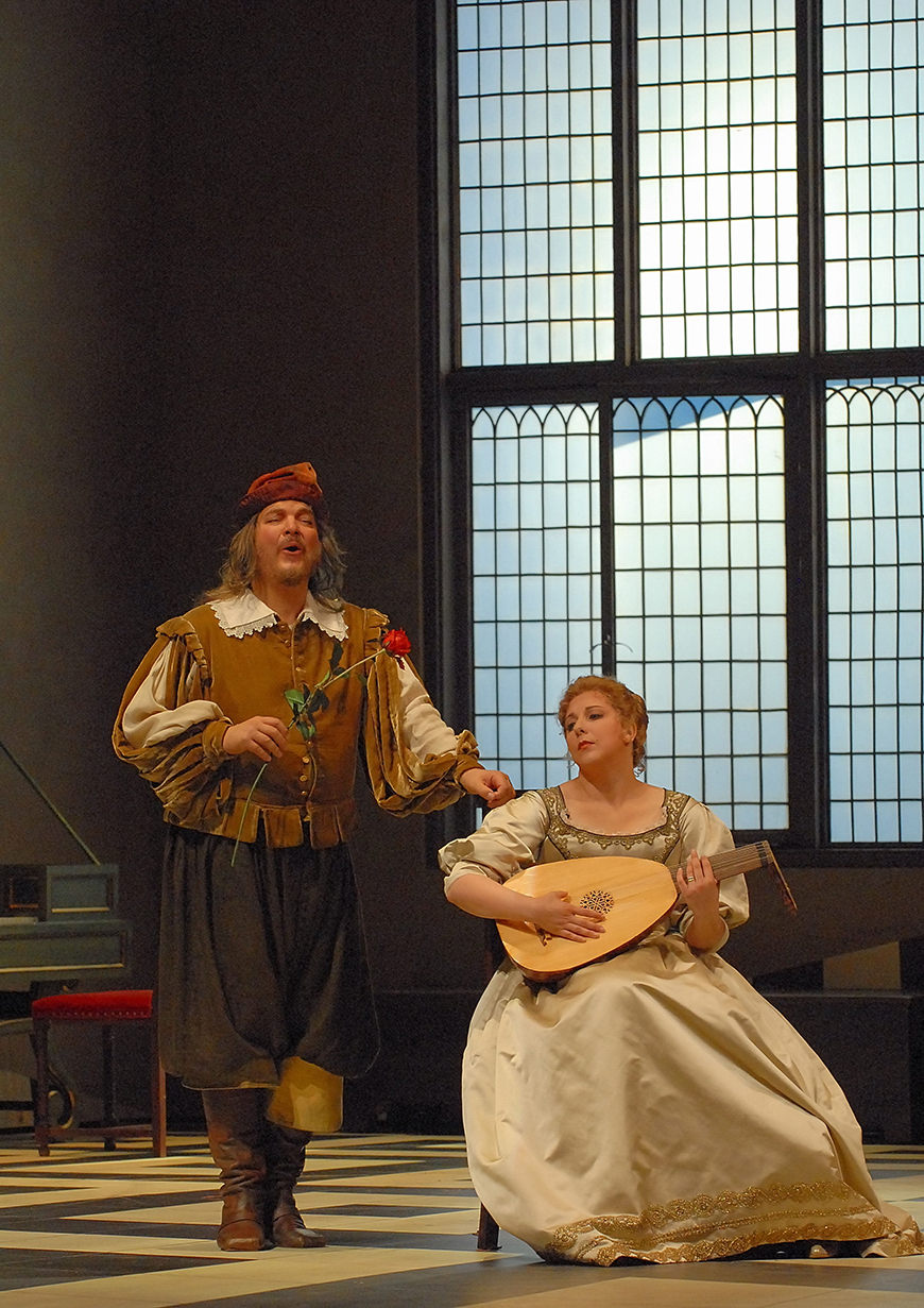 A performance of "Falstaff" by Italian composer Gieseppe Verdi at the New National Theater, Tokyo. The scenery and costumes evocative of a Vermeer painting are a must-see. | CHIKASHI SAEGUSA