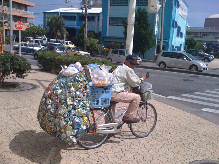 A working bicycle ... seen in Naha, Okinawa