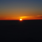 Sunrise seen from Mount Fuji summit