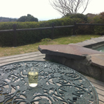 Relaxing wine over the mountains, Kirishima Onsen, Kagoshima Pref.