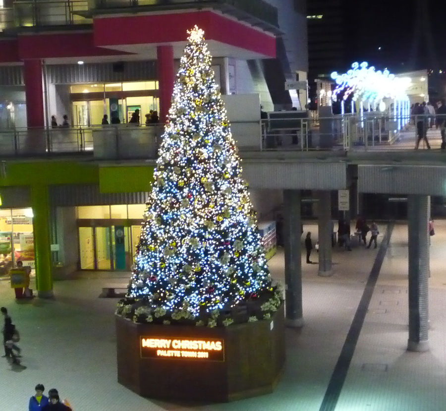 Lit-up tree, Odaiba, Tokyo