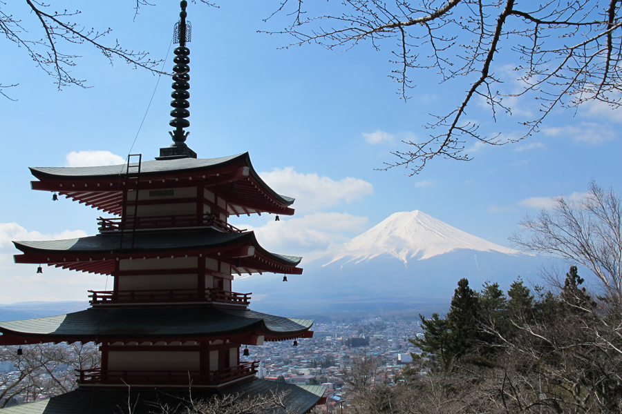 Chureito Pagado with Mount Fuji, Kawaguchiko, Yamanashi Pref.