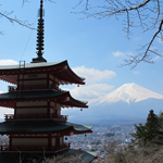 Chureito Pagado with Mount Fuji, Kawaguchiko, Yamanashi Pref.