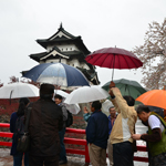 Rainy day in Hirosaki Castle, Aomori Pref.