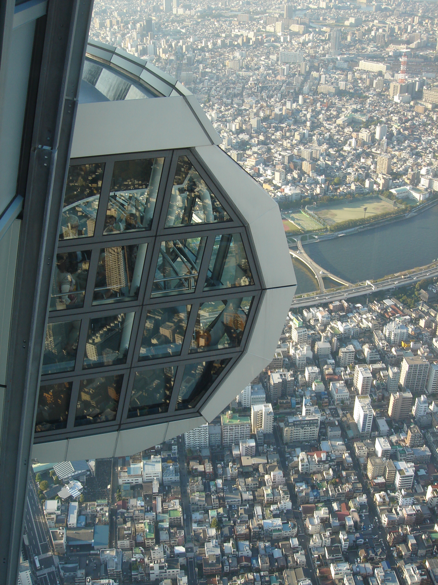 Tokyo Skytree looking down on Sumida River