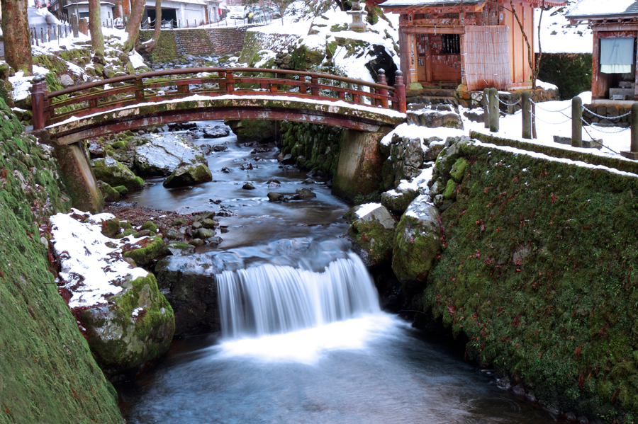 Eiheiji Temple river in winter, Fukui Pref.