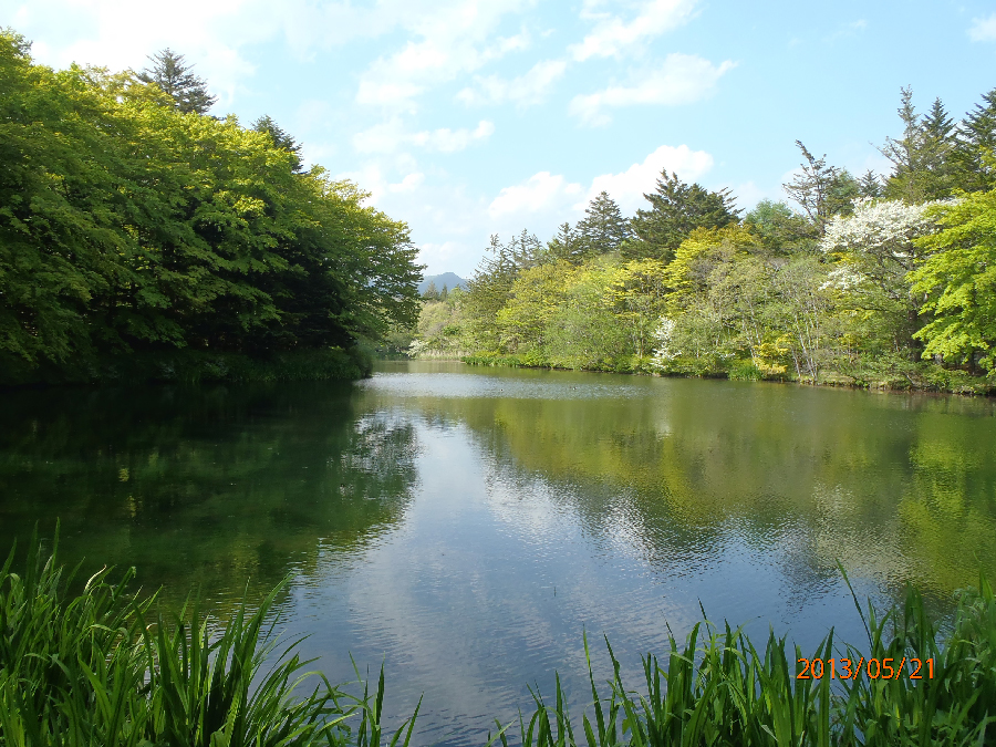 Beautiful Kumoba Pond, Karuizawa, Nagano Pref.