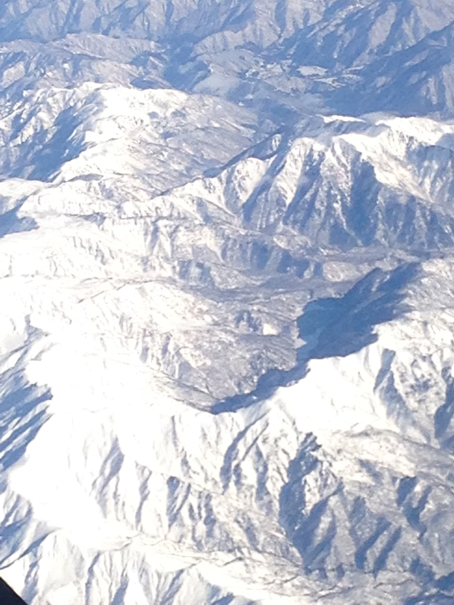 Bird's-eye view of the Japan Alps