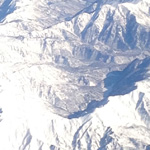 Bird's-eye view of the Japan Alps