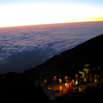 Daybreak on Mount Fuji